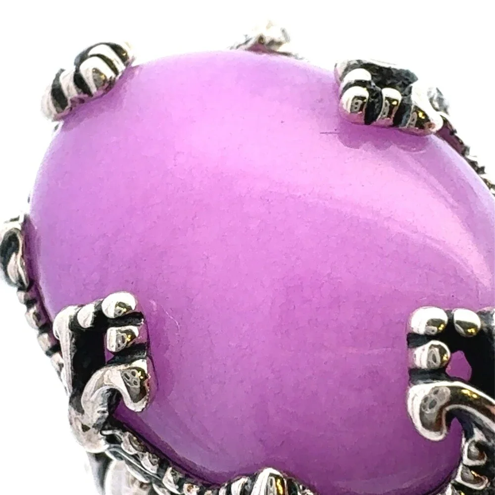 Carolyn Pollack Navajo 925 Sterling Silver Purple Phosphosiderite Statement Ring - Picture 11 of 15